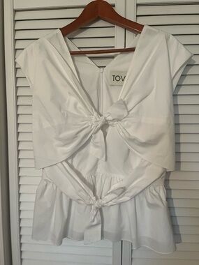 TOVE White Peplum Top